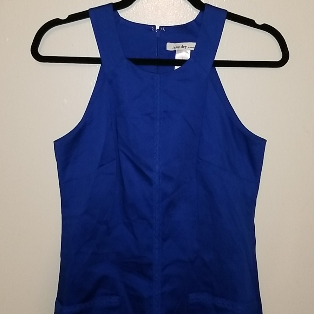 Royal blue sleeveless dress